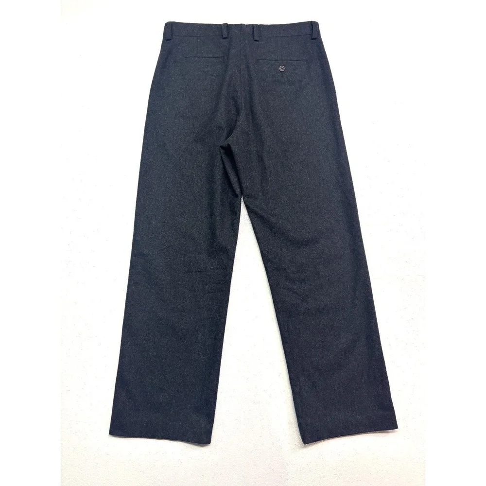 vtg Banana Republic Dawson 35x32‎ Heavy Flannel Cotton Pants Straight Charcoal